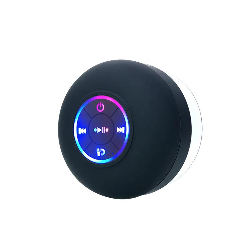 Large suction cup Bluetooth speaker LED light luminous waterproof bathroom Bluetooth speaker